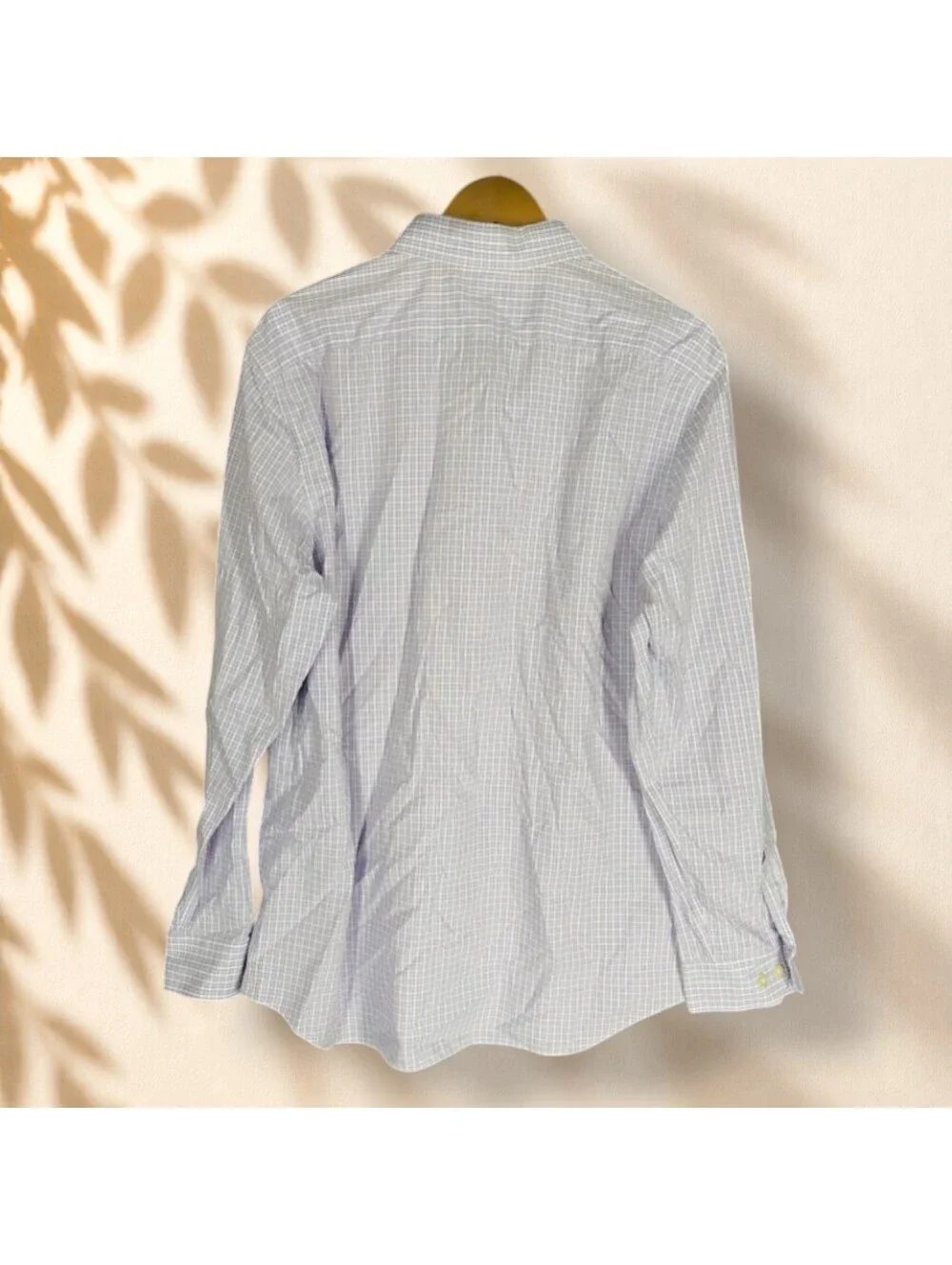 Banana Republic Shirt Men XL Blue Plaid Button Up Collared Taylored Slim Fit